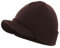 Magracy Unisex Herren Warm Visor Beanie Outdoor Doppelstrickmütze mit Schirm Wintermütze Gr. Einheitsgröße, dunkelbraun