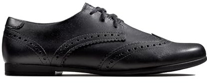 Clarks Scala Lace Y, Zapatos de cordones derby Niñas, Negro (Black), 37 EU