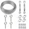 TooTaci 15m Drahtseil 2mm Stahlseil Ummantelt mit M5 Seilspanner – Stahlseil mit ösen Ideal für Kletterpflanzen, Gardinen, Dekoration, Beleuchtung und Hängende Objekte
