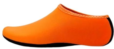 Boolavard Chaussure de Sport Nautique Chaussettes Slip-on Aqua Yoga Barefoot à séchage Rapide pour Hommes Femmes Enfants (S - 36-37 EU, Orange)