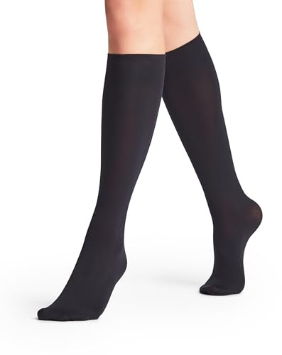 FALKE Women's Seidenglatt 40 DEN Knee-High Pop Socks Semi-Opaque Mid-Thick Plain Shiny Resistant Comfort Wide Tops For A Soft Grip On The Leg Fine Soft Yarn 1 Pair