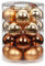 MAGIC Weihnachtskugeln Glas 6cm 20 STK. Christbaumkugeln Farbe: Winter Toffee (braun)