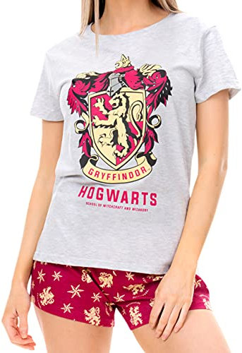 Harry Potter Damen Schlafanzug Hogwarts Grau XX-Large