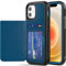 TECHGEAR iPhone 12 Mini Case, Tough Armoured Card Wallet 360 Shock Proof Protective Case Cover with Card Slots Wallet & Stand Compatible with iPhone 12 Mini 5.4 - Blue