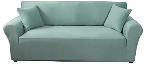 DZYP High Stretch Sofabezug Spandex Sofahusse Moderne Couchbezug Sesselbezug Elastische Sofa Abdeckung Mit Anti-Rutsch-Schaumstoffe Hussen Für Sofas (2 sitzer,Türkis)
