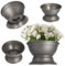 KADAX Flower Bowl con base, buccia di piantagione di plastica resistente alle intemperie, guscio a sfera per crisantemi, violace, vaso di fiori (⌀23 cm, Grafit)