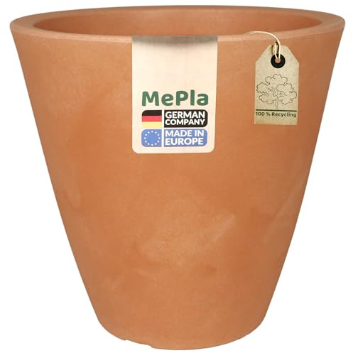 MePla Hochkübel Orvieto - runder Pflanzkübel - wetterfestes Pflanzgefäß - UV-beständiger Blumenkübel - Pflanzentopf - Kübel - ø50 H49 - Terra