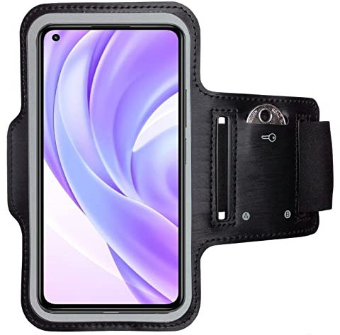 CoverKingz Porta cellulare da corsa per Xiaomi Mi 11 Lite 4G - Porta telefono corsa con tasca portach Mi 11 Lite 4G - Portacellulare per correre Fascia braccio smartphone Nera