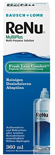 Bausch + Lomb ReNu MultiPlus Kontaktlinsenpflegemittel Kombilösung, weiche Linsen, Einzelflasche 1 x 360 ml, Transparent