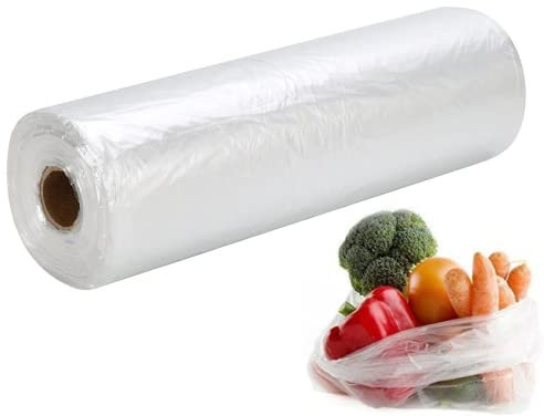 JKG® 400 x Medium Food and Sandwich Bags | Fridge Freezer Food Bags Rolls - Kids Sandwich bags | Clear Plastic Food Bags All Types of Food Preservation | KEEP FOOD FRESH (18cm x 20cm)