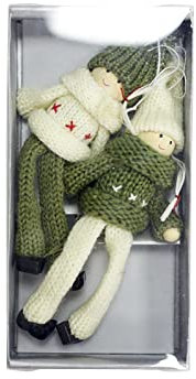 Yuemei Infrarot Deckenheizstrahler Gas Weihnachtspuppe Deko Anhänger Wollpuppe Geschenk 2 Weihnachtsdeko (Army Green, One Size)