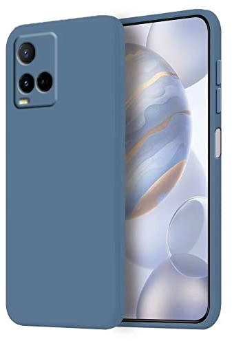 HONLEN Hülle für vivo Y52 5G / vivo Y72 5G Schutzhülle Case, (6.58 Inches) Liquid TPU Silicone Handyhülle mit Fallschutz Silikon Cover Lavender Grey