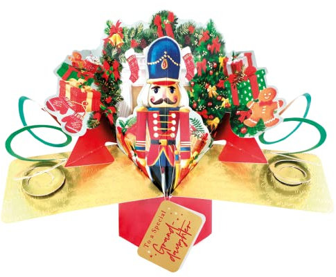 Granddaughter Christmas Card 3D Nutcracker Pop Up Christmas Card Xmas Cards POP068X07