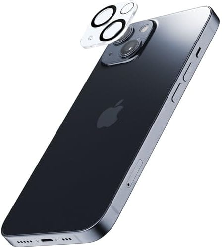 cellularline | Camera Lens - Compatibile con iPhone 13/13 Mini | Vetro Temperato per la Protezione della Fotocamera - Assorbi-Urto, Anti-Bolle, Ultra-Trasparente, Anti-impronte