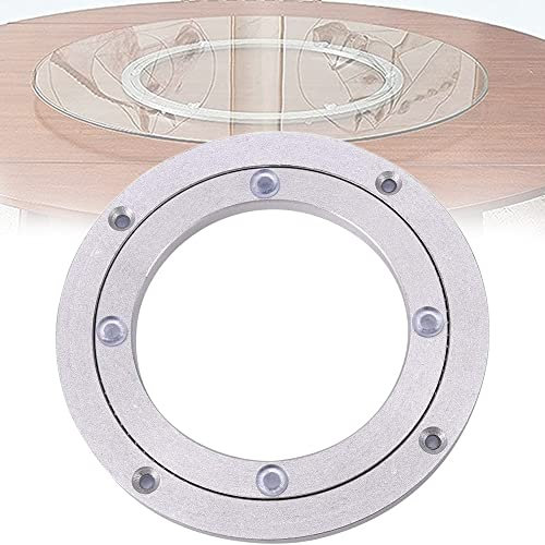 Rotierende Lager Drehscheibe, Kugellager Drehtisch, Glatte Schwenkplatte, Tischplatte Dreh Drehteller, für Küche, Wohnzimmer, Esstisch, Einfach Zu Montierende, rutschfeste Gummifüße, 20cm/8 Zoll