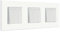 BSEED Triple Interrupteur Mural 3 Gang 1 Voie,Interrupteur Encastrable Moderne Blanc,10A Interrupteur à Bascule avec Panneau en Plastique,Interrupteur d'Éclairage pour la Salle de Bains-228Mm