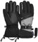 Reusch Demi R-TEX XT extra warme, wasserdichte, Winddichte und atmungsaktive Winterhandschuhe Fingerhandschuhe Schneehandschuhe Skihandschuhe für Damen, schwarz/grau, 6