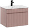 Iconic Rose - Mobile per lavabo da 60 cm, sospeso, piano di lavoro incluso, colore rosa opaco