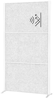 MAUL Trennwand Akustik MAULconnecto 180x100cm | Raumteiler für Büro und Schreibtisch | Freistehender Raumtrenner mit Standfüßen | Ideal als Sichtschutz und Schallschutz |Allergikerfreundliches Vlies