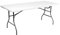 REQUISITE NEEDS Heavy Duty 6ft Trestle Folding Table Plastic Trestle for Garden Patio BBQ Picnic Party Dining Camping Catering Market White with Carrying Handle