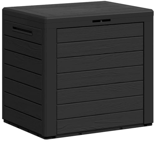 vidaXL Garten-Aufbewahrungsbox, anthrazit, 58,5 x 46 x 55 cm, Polypropylen