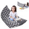 1 Pack Stuffed Animal Storage Bean Bag Chair Sofa Seat Cover, Large Stuffed Toys Organizer Bag with Zipper, Beanbag Holder Chairs without Filling Plush Toys for Kids and Adults (B)