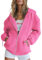 Timuspo Sweat-shirt à capuche, coupe ample, long avec fermeture Éclair, pour automne et hiver, pour femme, Couleur : rose., XL