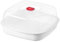 MAGICLULU Microwave Steamer Square Microwave Cover Asian Vegetables Food Containers Kitchen Steamer Fish Steamer Pot Microwave Fish Steamer Bun Steamer Plastic Oven Steamed Fish Dishes White
