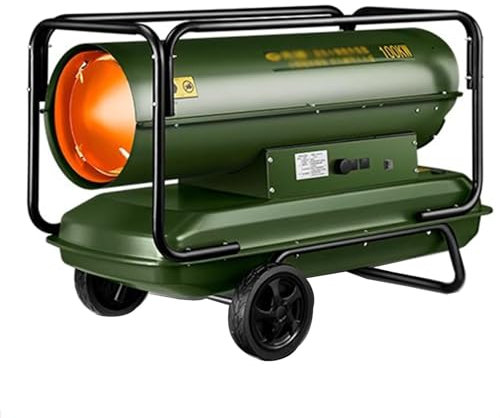 YYUINU Industrial Diesel Heater Kerosene Heater, Large Space Heater With Wheel,20kw-100kw Heating Power, 0-65° Temperature Control,Green,for Garage Workshop Farm,1000KW