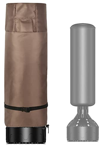 MunteLock Outdoor Punch Bag Cover, Waterproof Stand Boxing Bag Covers with Side Zipper and Air Vent, 420D Oxford Brown