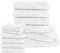 Pure Label 12.TLG. Handtücher Set aus 100% Baumwolle, saugstark und weich - 2X Badetuch (70x140 cm) 4X Handtuch (50x100cm) 4X Gästetuch (30x50 cm) 2X Waschlappen (16x21 cm), Weiß