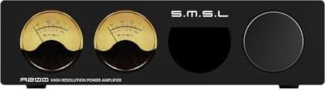 SMSL A200 HiFi-Leistungsverstärker, 2-Kanal-Verstärker mit Pegelanzeige, Bluetooth 5.0, RCA, USB-Eingang, mit Fernbedienung