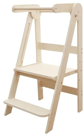 Domhanico Taburete de cocina para niños, torre de aprendizaje para niños, silla de aprendizaje de nivel de altura ajustable, muebles Montessori, accesorios de cocina para bebés