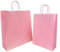 25 PZ Busta Shopper in CARTA VARI COLORI formato 18+7 altezza 24cm | 25 buste colorate prodotto versatile e sostenibile resistente e durevole (Rosa Confetto)