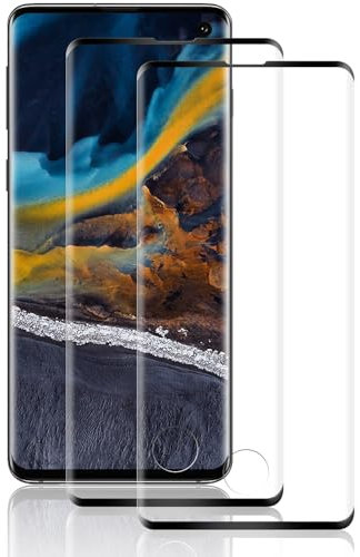 Beukei Panzer Schutz Glas für Samsung Galaxy S10, 2 Stück Glasschutz[Anti-Kratzen][Fingerabdruck kompatibel][9H Härte] Panzerfolie