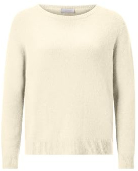 Rich & Royal Damen Strickpullover Cozy Crew Neck mit Alpaka Offwhite (20), M