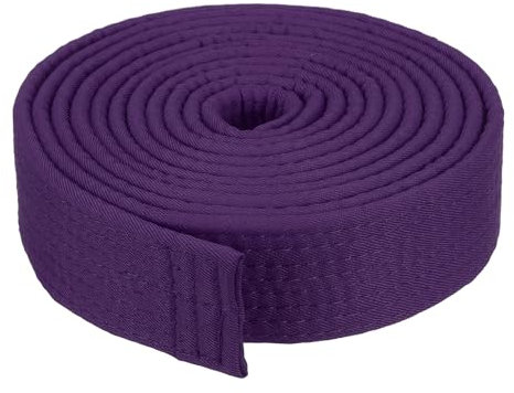 PATIKIL Cintura di Rango Colorata Taekwondo 1.6 x9.8Ft 3 m, Cintura di Poliestere per Arti Marziali Judo Karate per l'Insegnamento dell'Allenatore, Viola