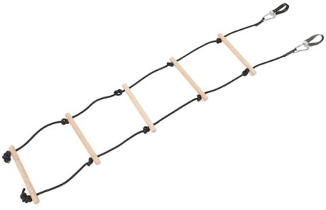 Kids Swing Rope Ladder, Climbing Rope Ladder with Ground Anchoring Outdoor or Indoor Climbing Rope Ladder for Backyard