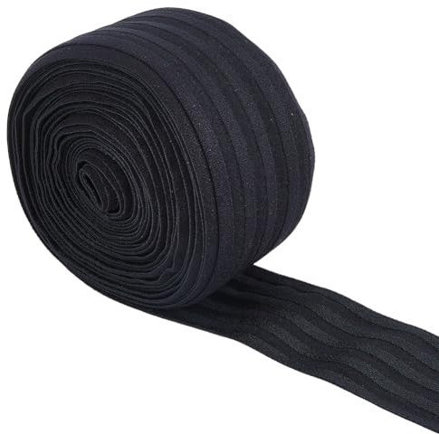 Hobbspring 9.4 Yard Breites Weiches Gummiband Schwarz Gestreift Hosenbund Gummiband Elastisches Gurtband Bequemes Nähen Elastischer Besatz Zum Nähen Basteln Kleidung Taschen Dekorationen
