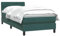 vidaXL Boxspringbett mit Matratze Dunkelgrün 90x210 cm Samt
