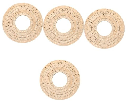 NUOBESTY 4 Sätze Webteppich Unten Garnschalen Zum Häkeln Taschenböden Zum Häkeln Bastelkorb DIY Wandteppich Wandteppich-grundplatte Wandteppich-webbrett Gobelin-webbrett Holz 5 Stück * 4
