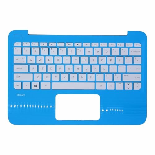 Replacement for HP Stream 11-Y 11-AH 11Pro G3 Palmrest Upper Case Keyboard Assembly Blue 902956-001