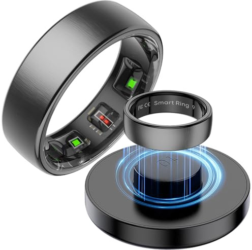 Smart Ring Fitnessring Smartringe für Herren Damen Ring Schlaf Herzfrequenz SpO2 Stress Frauen-Gesundheits-Tracker Aktivitätstracker IP68 Wasserdicht Gestensteuerung Schrittzähler Android iOS