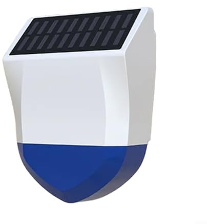 LVYXON Solarbetriebener intelligenter Außenalarm für Tuya für ZigBee-Systeme – regen- und sonnenfestes Design, Ton- und Lichtwarnungen, kompakte Größe 20156,6 cm, ABS-Material, Weiß