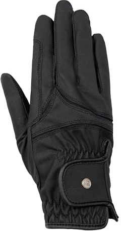 HKM Liam Guantes de montar para hombre Negro M