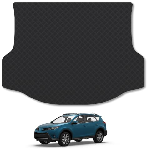 Fits Toyota RAV4 (2013-2019) 3mm Rubber Car Boot Mat | Tailored Fit Heavy-Duty Rubber Floor Mats Waterproof Durable Custom Fit Water Resistant Easy-Clean