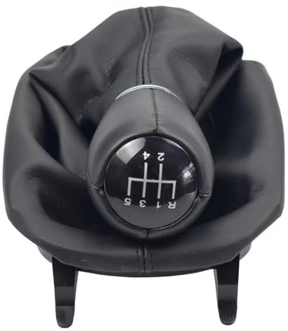 Pomo Velocidades para Seat Leon MK1 para Toledo MK2 1998-2005 Perilla Cambio Marchas Coche Cabezal Palanca Cambios 5/6 Velocidades con Cubierta De Fuelle Palanca Velocidad Coche(5 Speed)