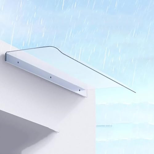 Transparent Door Awning, Invisible Window Canopy, Arched Polycarbonate Rain Shelter Cover, Clear Porch Awning, Rain Snow Protection(40x60cm/15.7x23.6in)