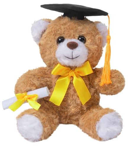 BEJOY Graduation Bear Brown Teddy Bear with Graduation Cap | Graduation Gift For High School & College Graduates, Perfect for Graduation Ceremonies Party Decorations 20cm