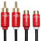 JuicEBitz RCA to RCA Cable 4m, Twin RCA Cables Male to Female Audio Cable Phono Leads. Subwoofer Cable. Phono To Phono Cable. Audio Lead for AMP, Turntable, DAB + More
